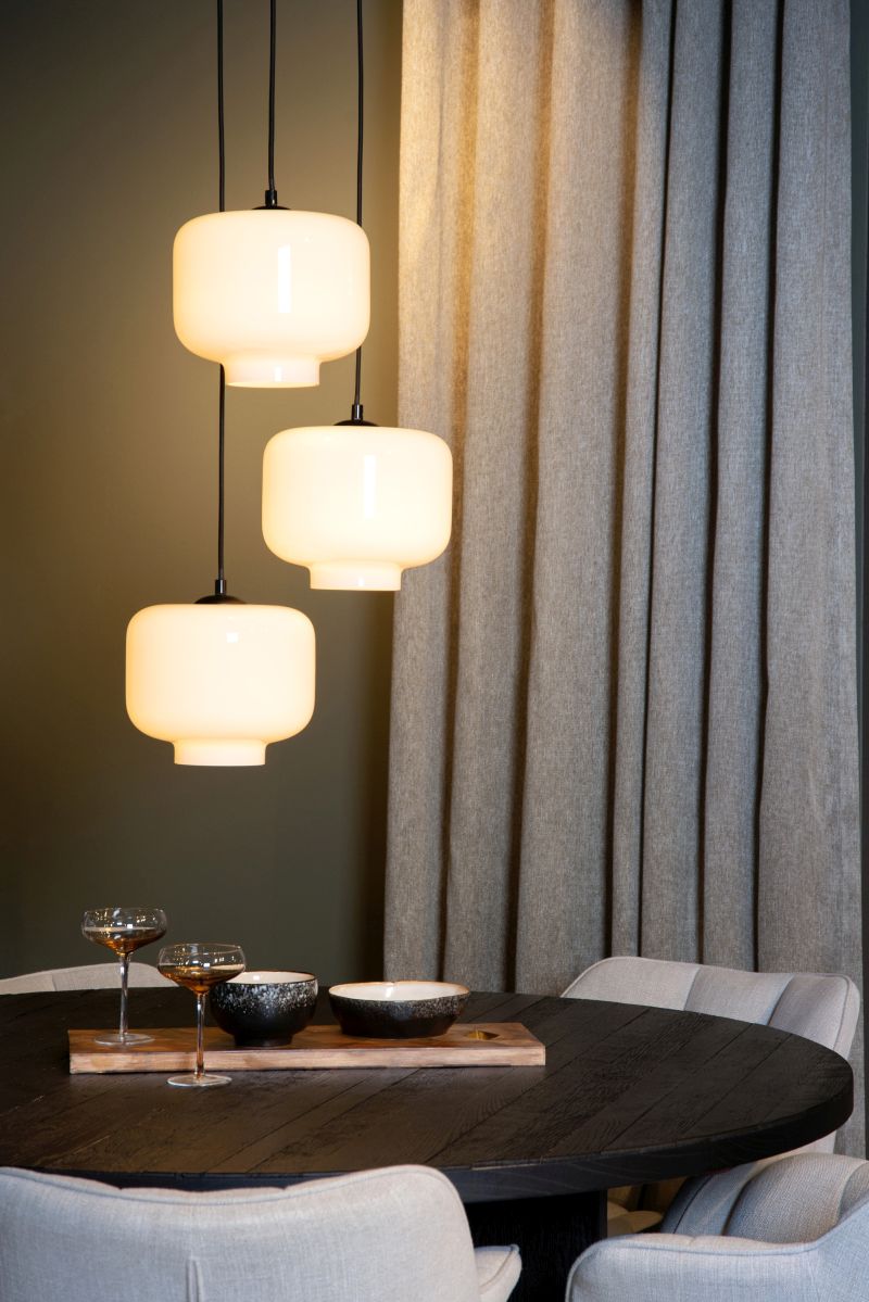 Lucide MEDINE - Závesné svietidlo - Ø 46 cm - 3xE27 - Opál